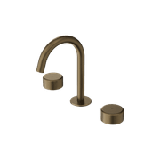 Serenity Basin Set Arc Spout With Metal Handle Tumbled Antique Brass gallery detail image