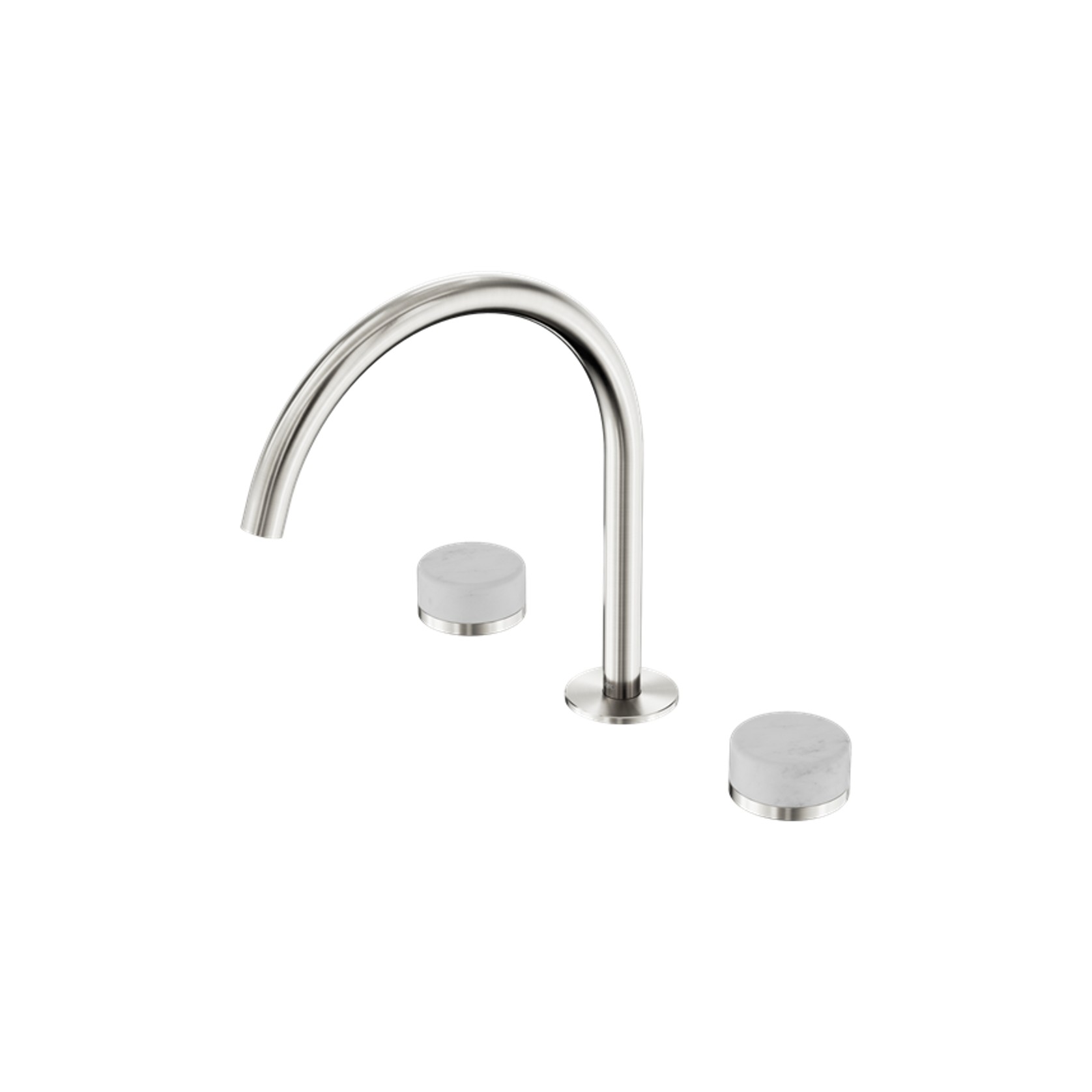 Serenity Bath/Kitchen Set Arc Spout With Carrara Handle Brushed Nickel gallery detail image