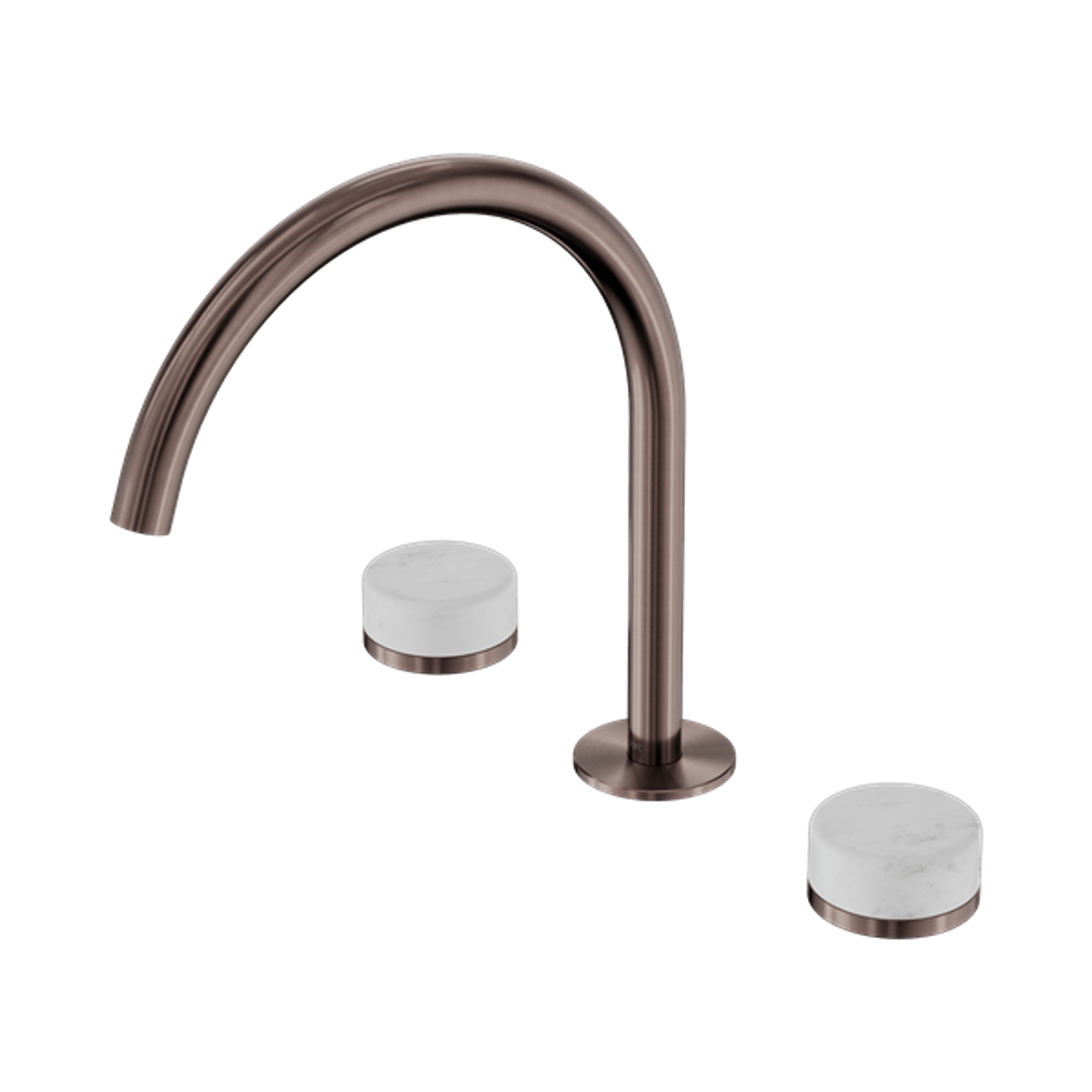 Serenity Bath/Kitchen Set Arc Spout With Carrara Handle Brushed Bronze gallery detail image