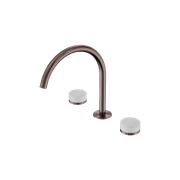 Serenity Bath/Kitchen Set Arc Spout With Carrara Handle Brushed Bronze gallery detail image