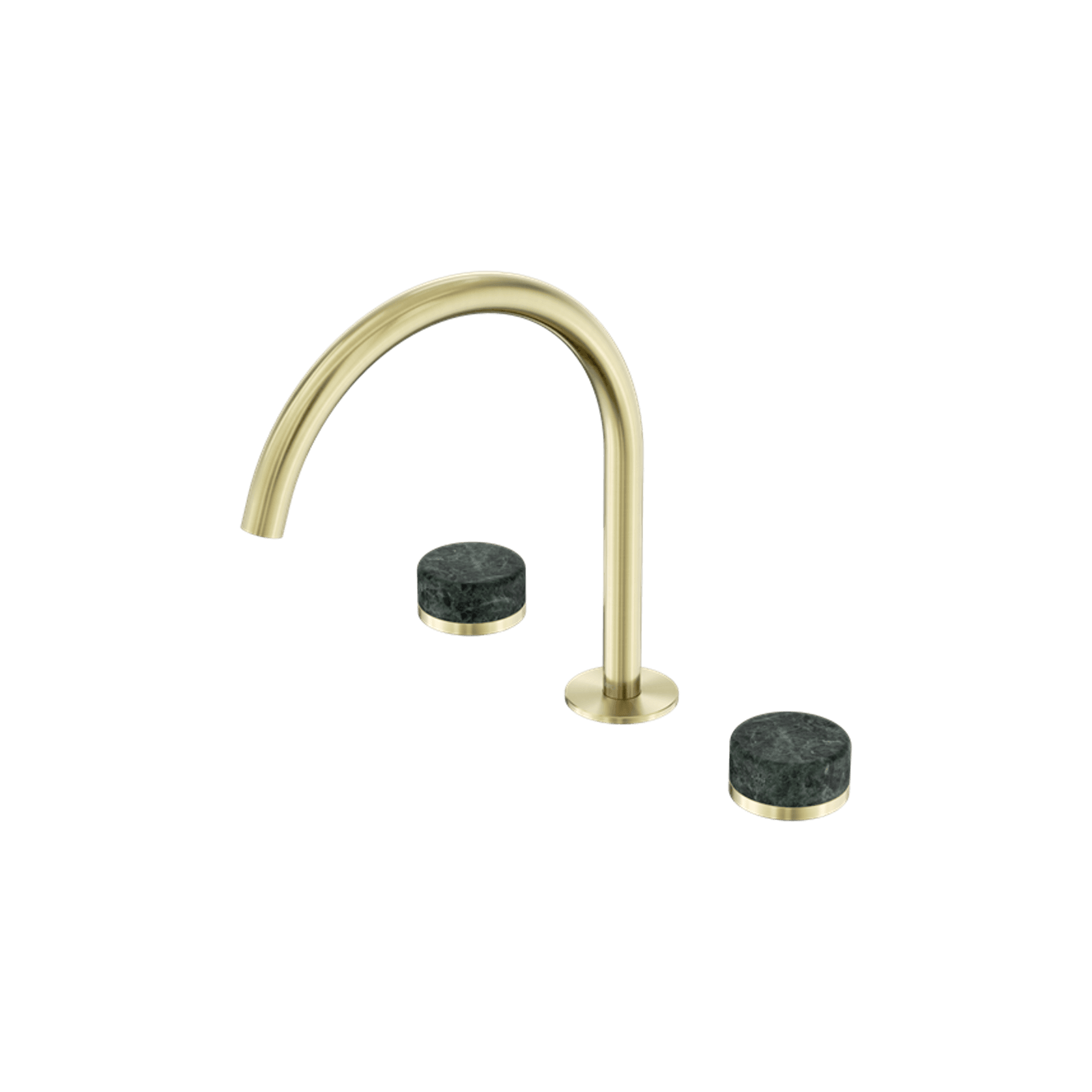Serenity Bath/Kitchen Set Arc Spout With Verde Alpi Handle Brushed Gold gallery detail image