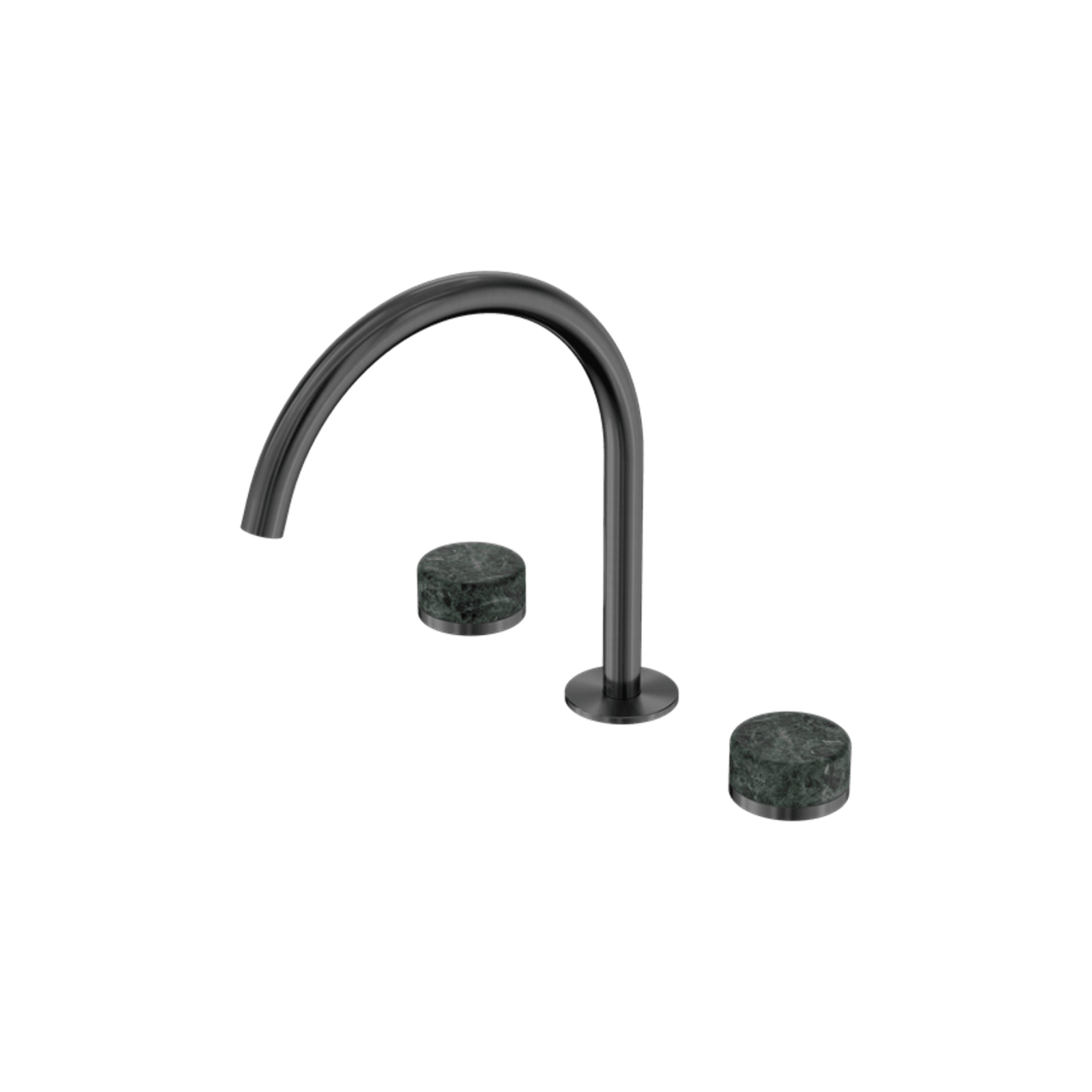 Serenity Bath/Kitchen Set Arc Spout With Verde Alpi Handle Gun Metal gallery detail image