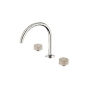 Serenity Bath/Kitchen Set Arc Spout With Rome Travertine Handle Brushed Nickel gallery detail image