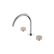 Serenity Bath/Kitchen Set Arc Spout With Rome Travertine Handle Chrome gallery detail image