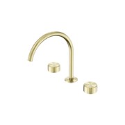 Serenity Bath/Kitchen Set Arc Spout With Metal Handle Brushed Gold gallery detail image