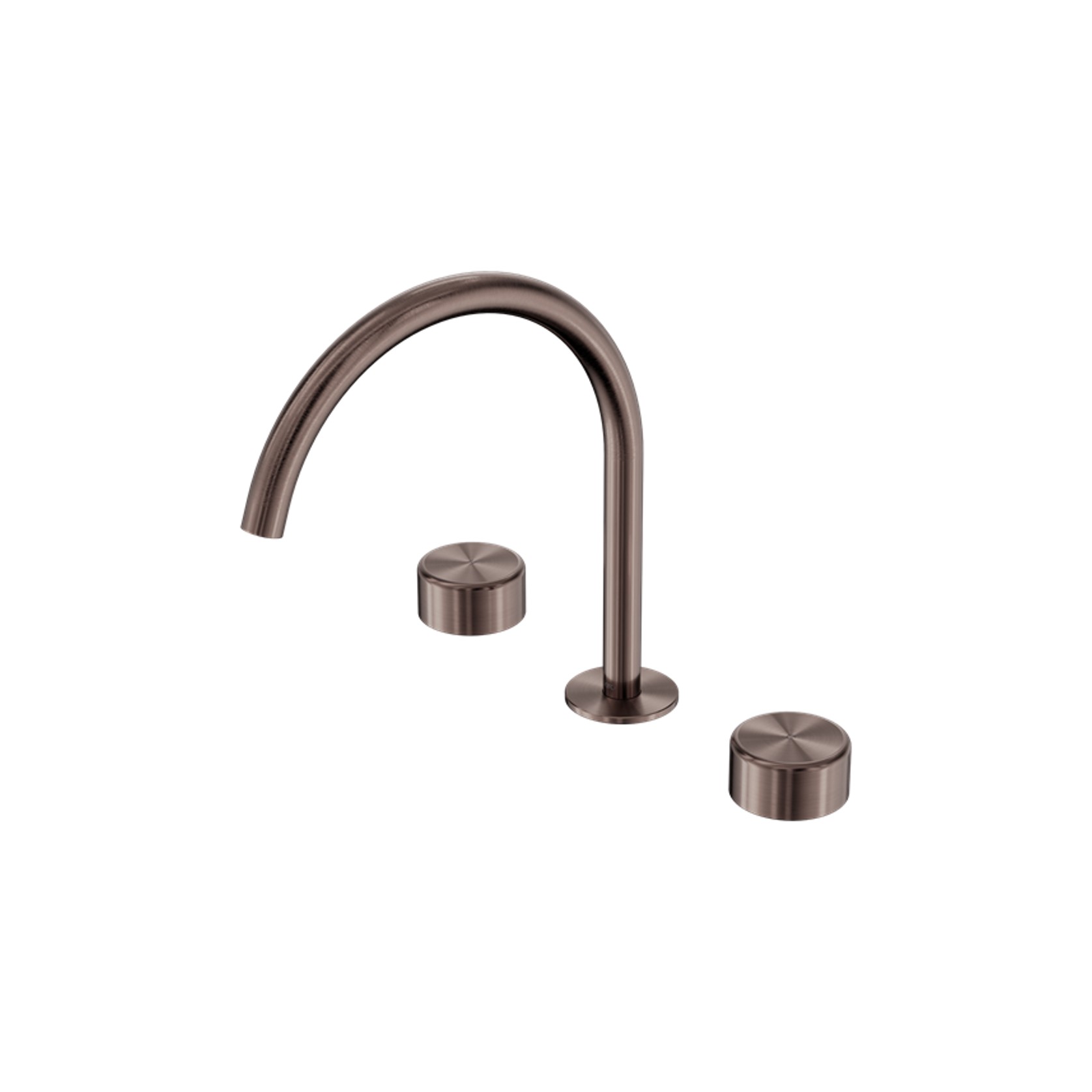 Serenity Bath/Kitchen Set Arc Spout With Metal Handle Brushed Bronze gallery detail image