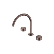 Serenity Bath/Kitchen Set Arc Spout With Metal Handle Brushed Bronze gallery detail image