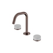 Serenity Basin Set Edge Spout With Carrara Handle Brushed Bronze gallery detail image