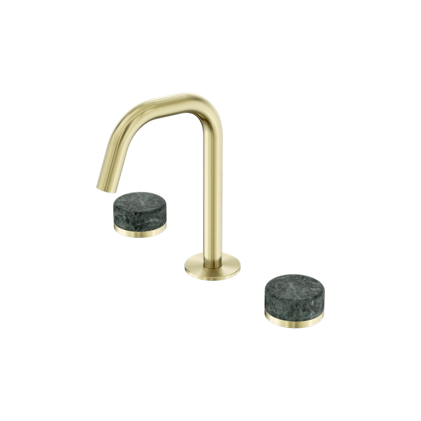 Serenity Basin Set Edge Spout With Verde Alpi Handle Brushed Gold gallery detail image