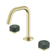 Serenity Basin Set Edge Spout With Verde Alpi Handle Brushed Gold gallery detail image