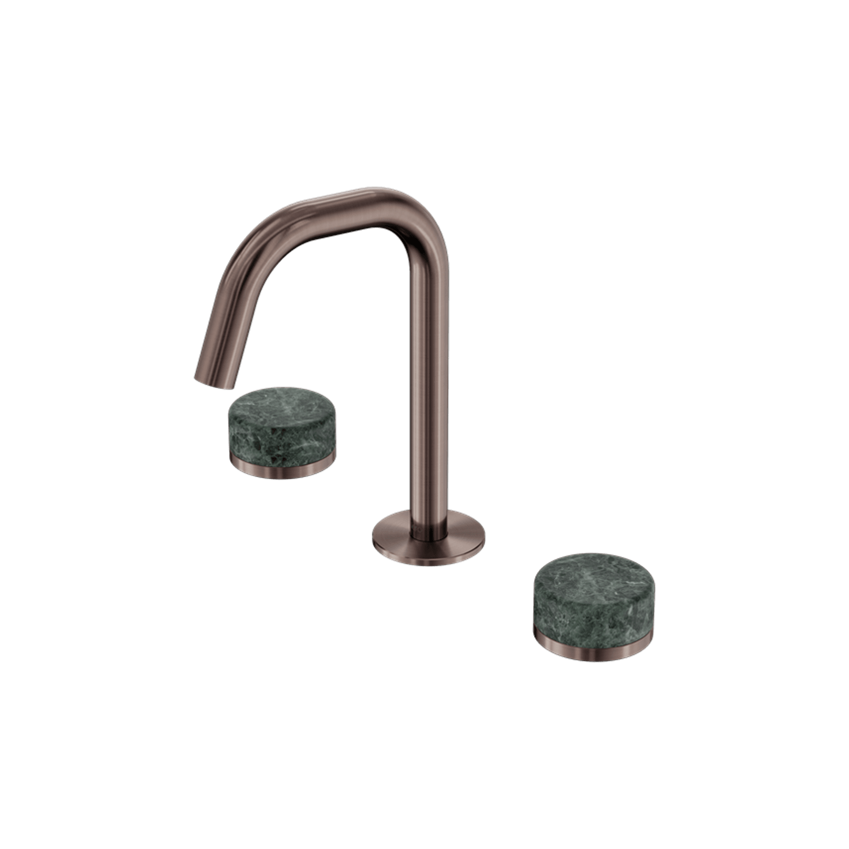Serenity Basin Set Edge Spout With Verde Alpi Handle Brushed Bronze gallery detail image