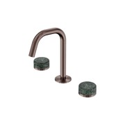 Serenity Basin Set Edge Spout With Verde Alpi Handle Brushed Bronze gallery detail image