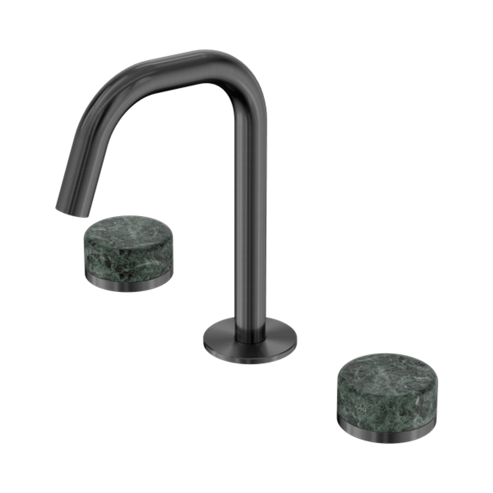 Serenity Basin Set Edge Spout With Verde Alpi Handle Gun Metal gallery detail image