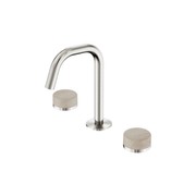 Serenity Basin Set Edge Spout With Rome Travertine Handle Brushed Nickel gallery detail image