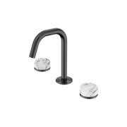 Serenity Basin Set Edge Spout With Arabescato Corchia Handle Gun Metal gallery detail image