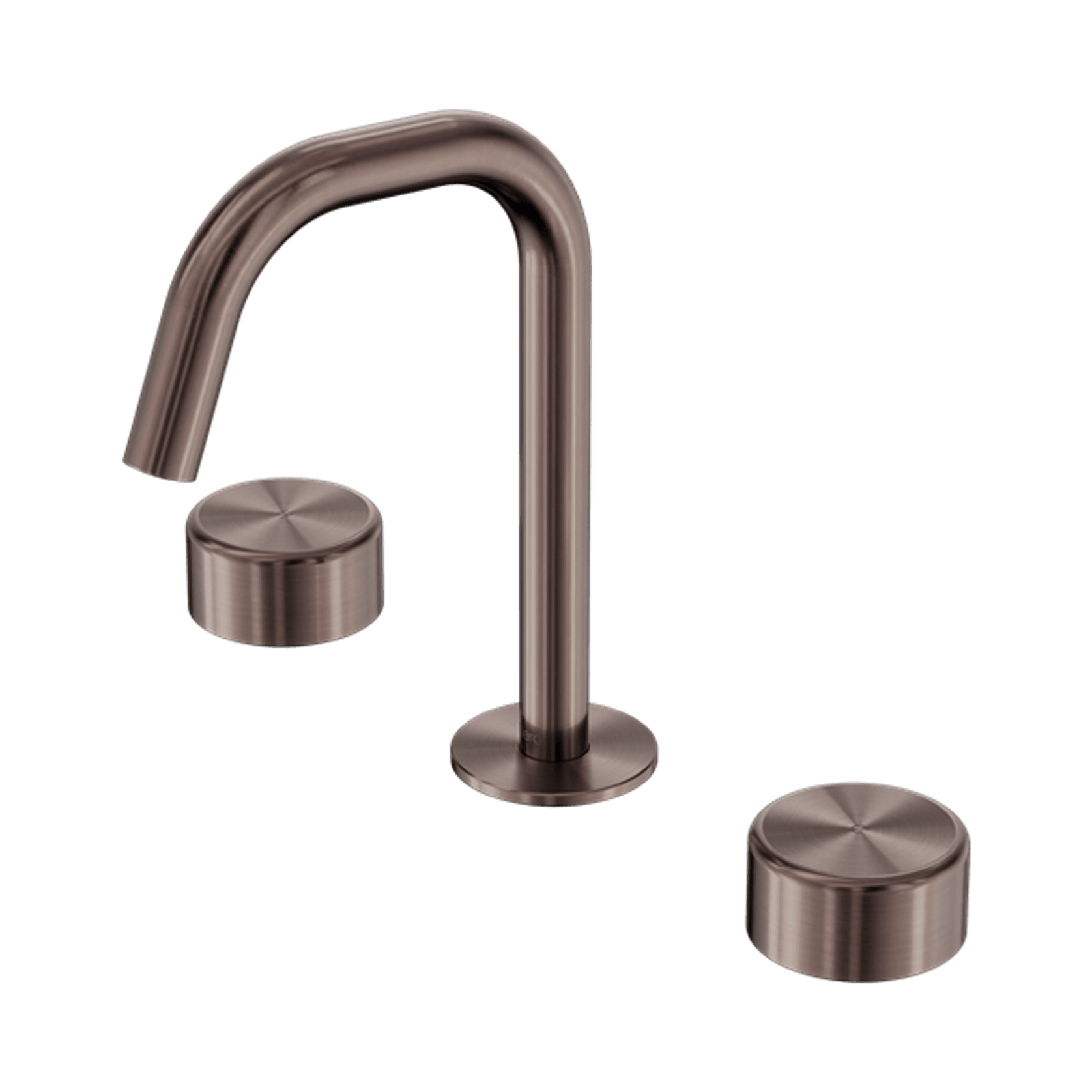 Serenity Basin Set Edge Spout With Metal Handle Brushed Bronze gallery detail image