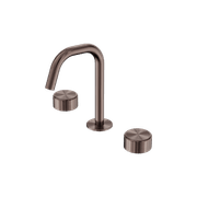 Serenity Basin Set Edge Spout With Metal Handle Brushed Bronze gallery detail image