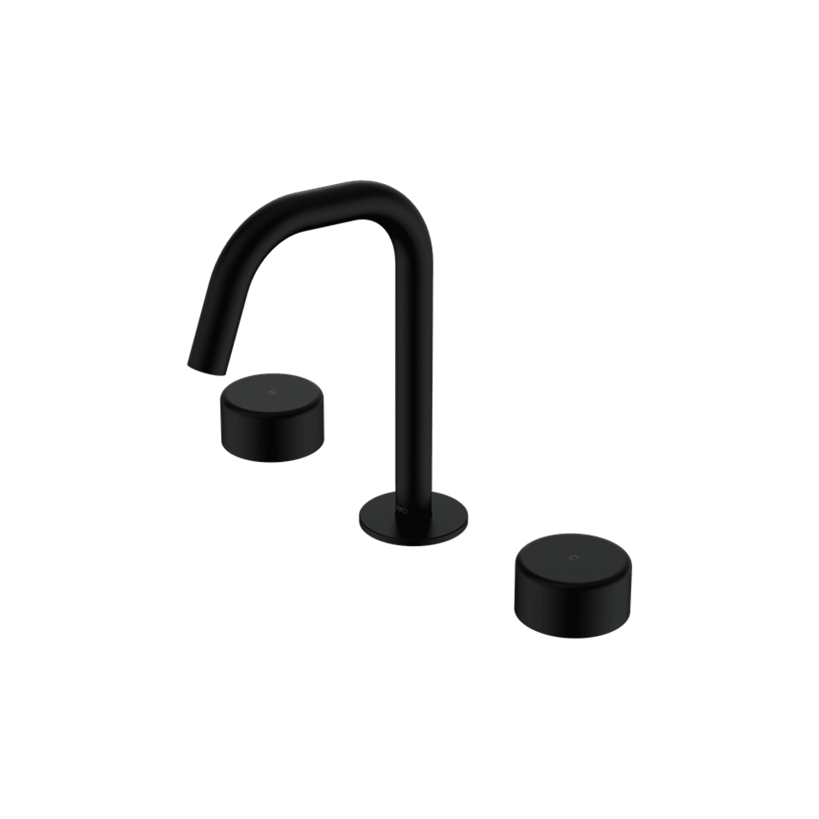 Serenity Basin Set Edge Spout With Metal Handle Matte Black gallery detail image