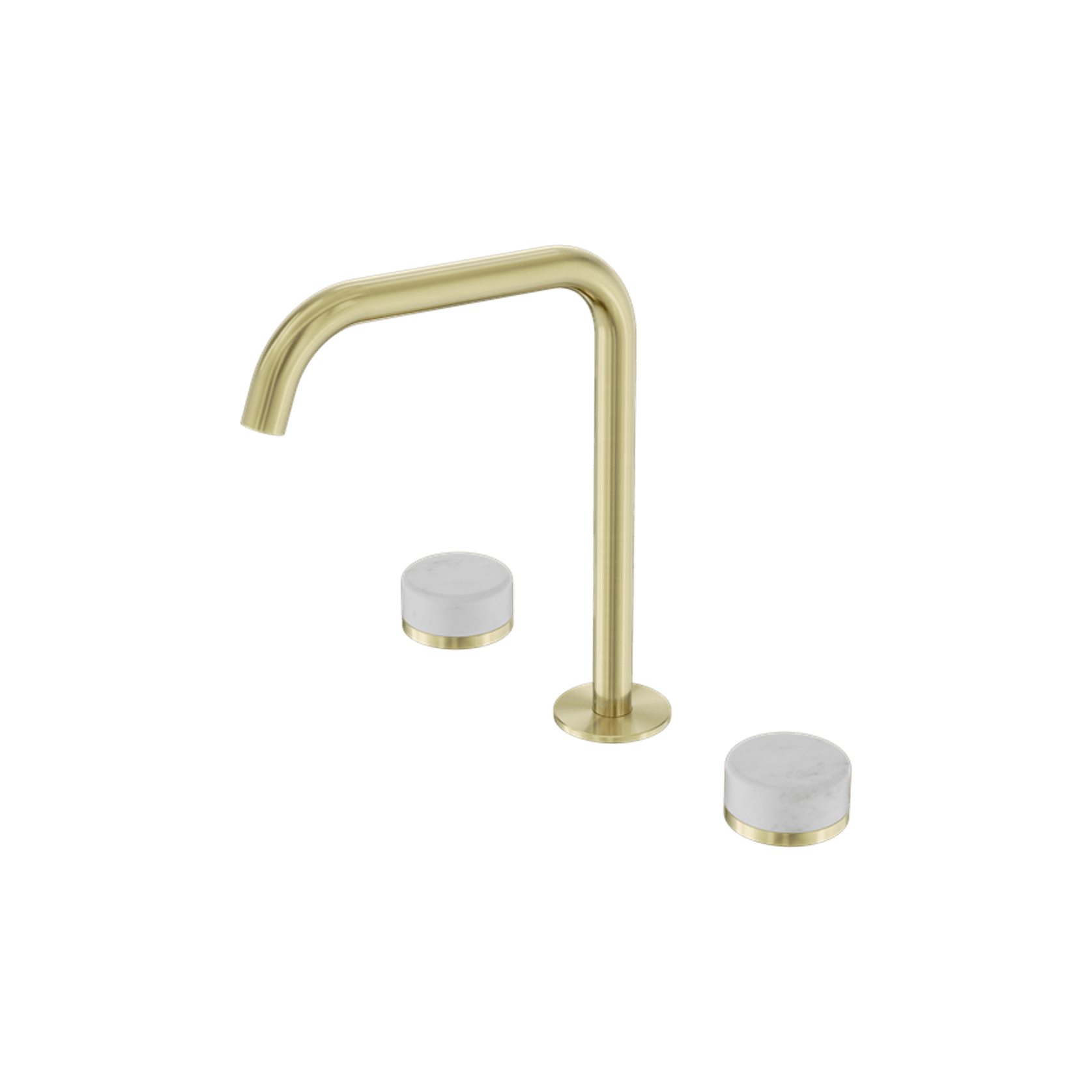 Serenity Bath/Kitchen Set Edge Spout With Carrara Handle Brushed Gold gallery detail image
