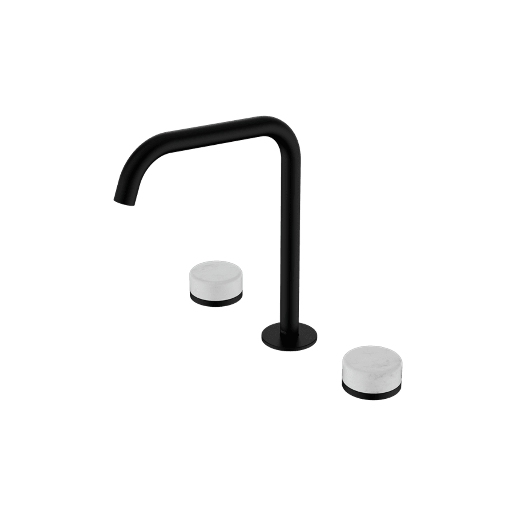 Serenity Bath/Kitchen Set Edge Spout With Carrara Handle Matte Black gallery detail image