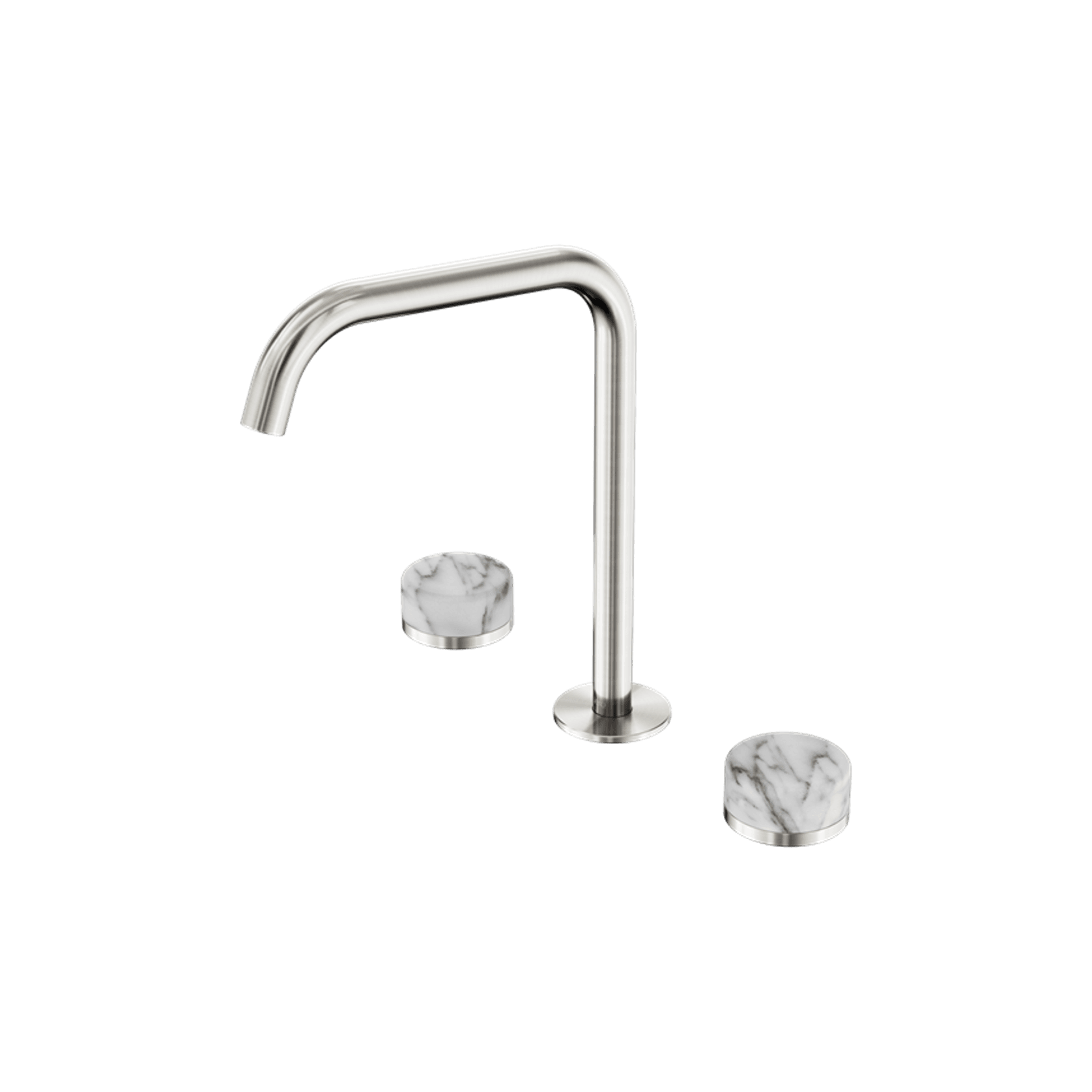 Serenity Bath/Kitchen Set Edge Spout With Arabescato Corchia Handle Brushed Nickel gallery detail image