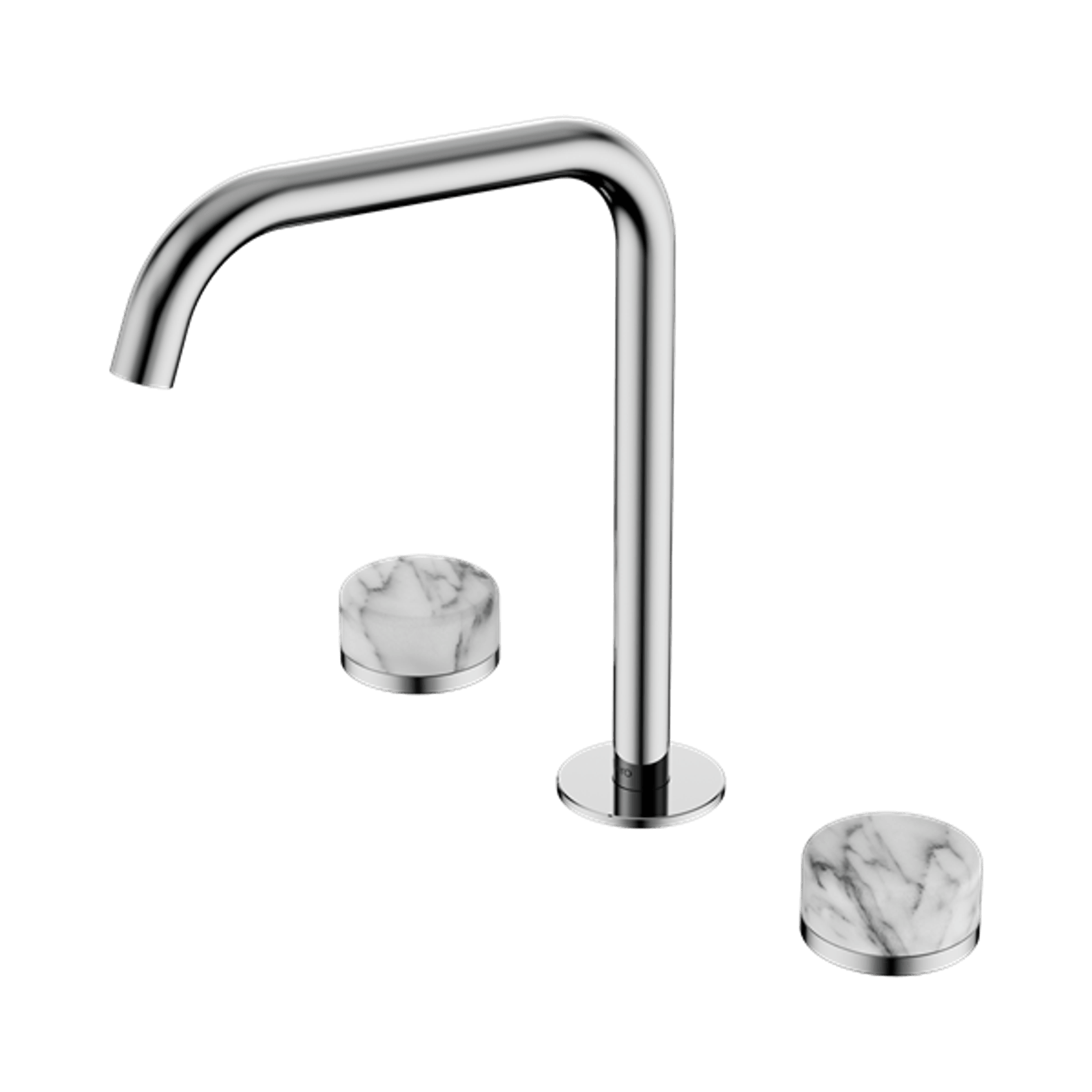 Serenity Bath/Kitchen Set Edge Spout With Arabescato Corchia Handle Chrome gallery detail image