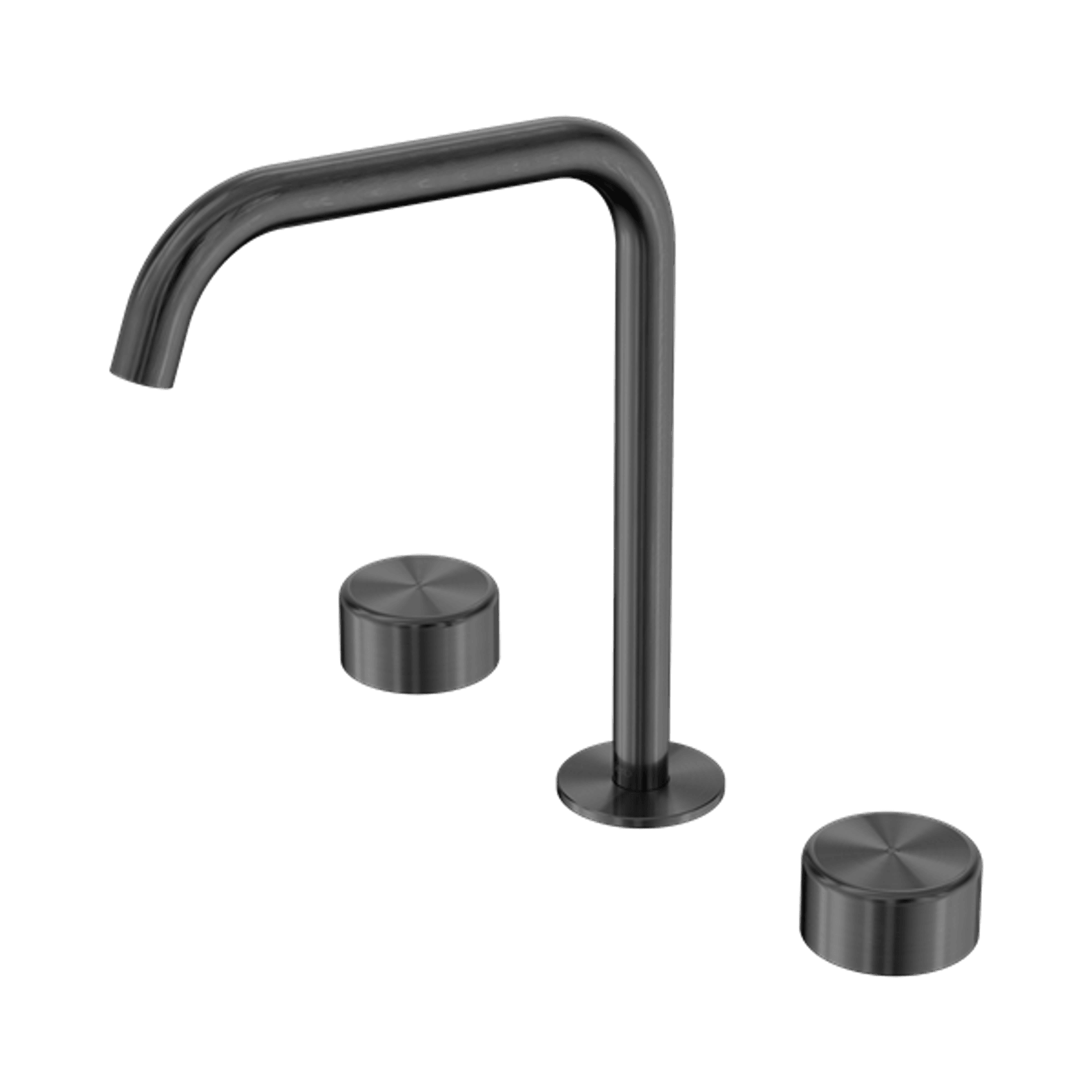 Serenity Bath/Kitchen Set Edge Spout With Metal Handle Gun Metal gallery detail image