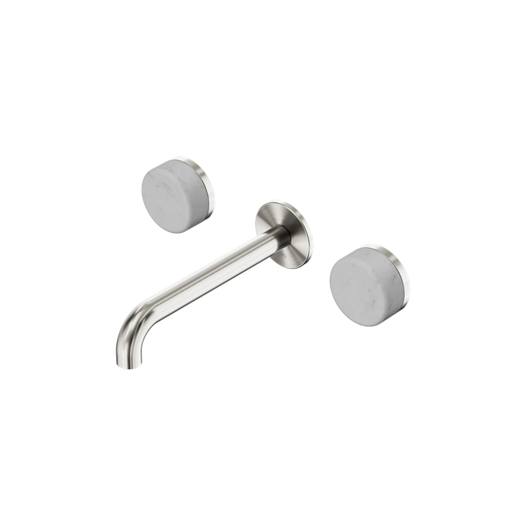 Serenity Wall Basin Set 185mm Spout With Carrara Handle Brushed Nickel gallery detail image