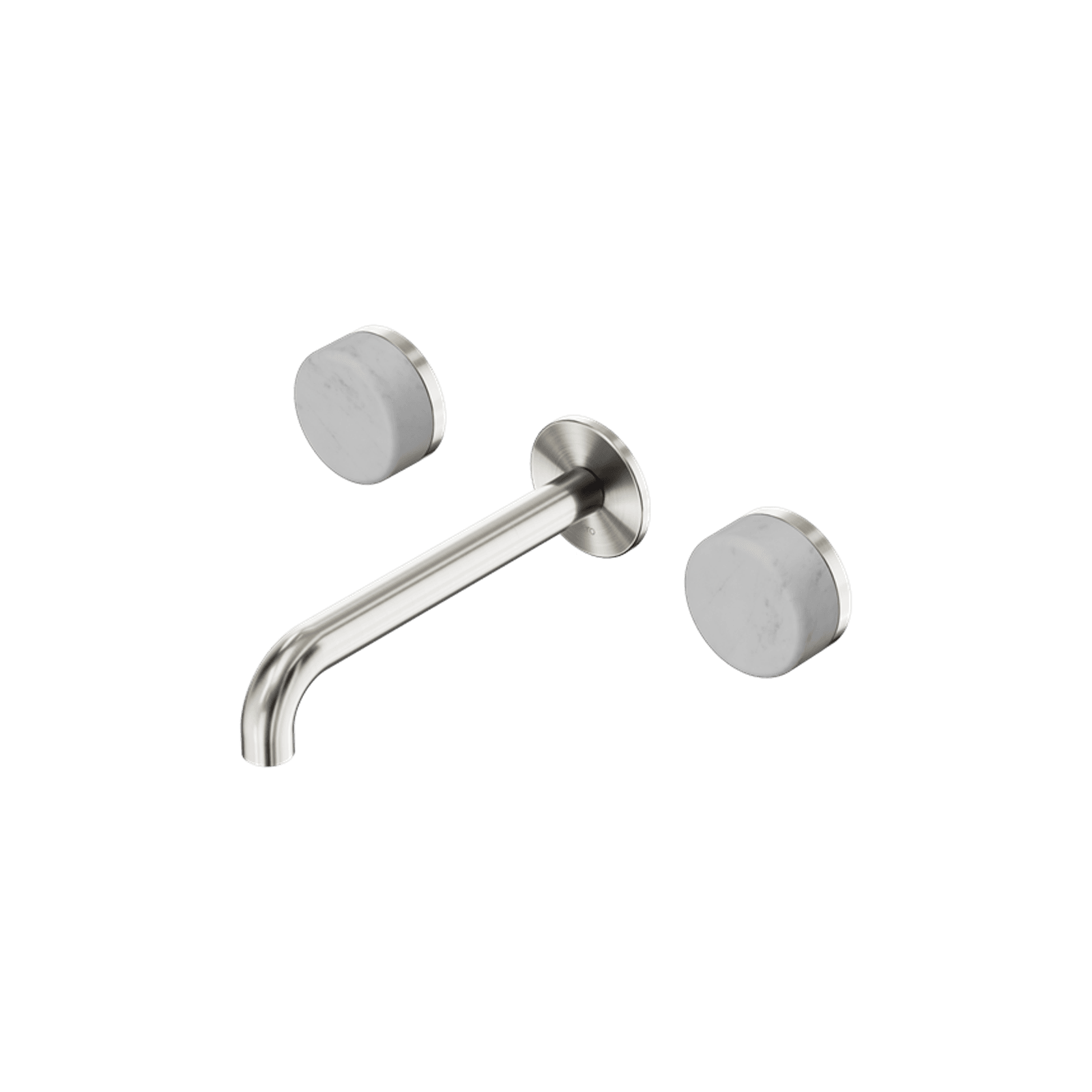 Serenity Wall Basin Set 185mm Spout With Carrara Handle Brushed Nickel gallery detail image