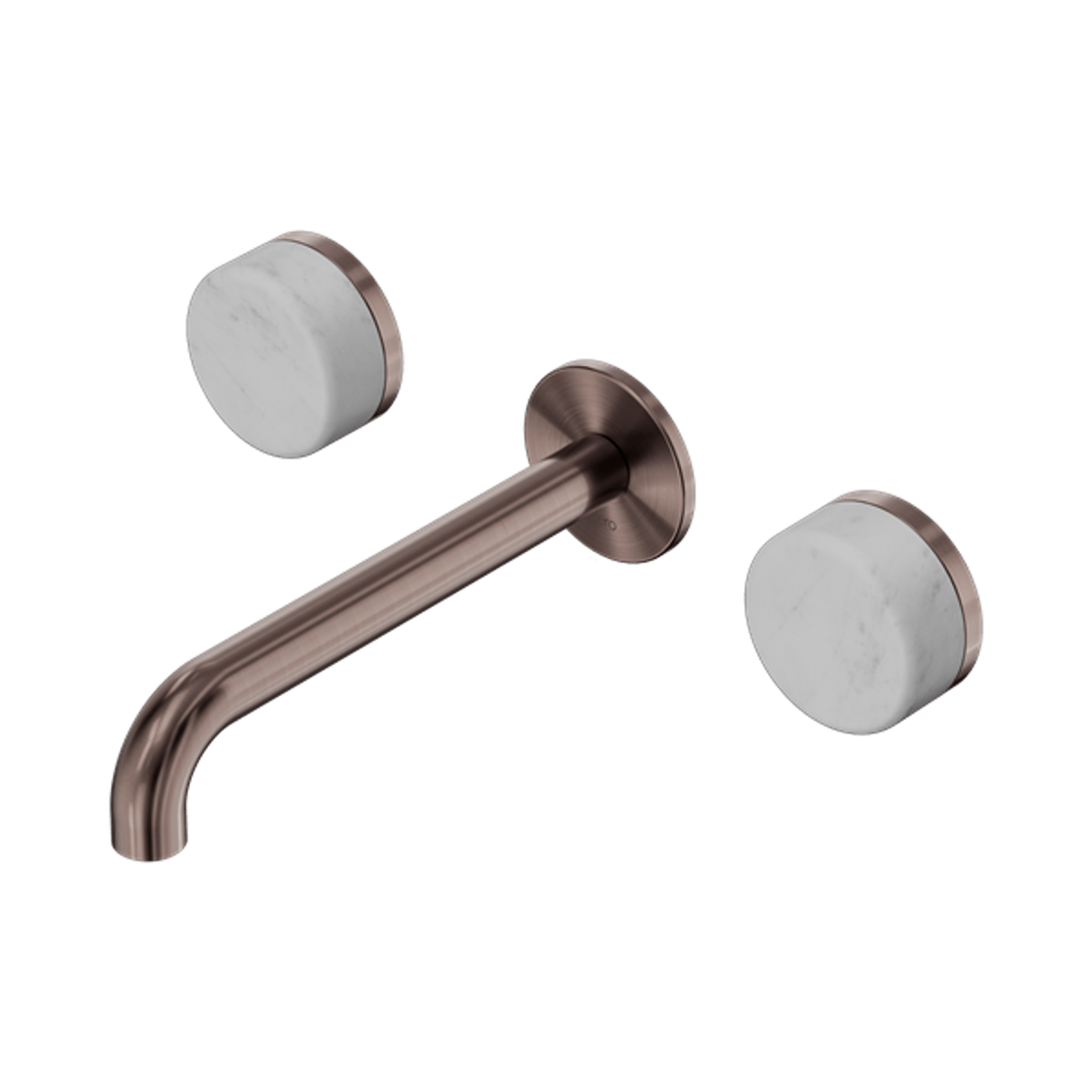 Serenity Wall Basin Set 185mm Spout With Carrara Handle Brushed Bronze gallery detail image