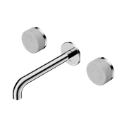 Serenity Wall Basin Set 185mm Spout With Carrara Handle Chrome gallery detail image