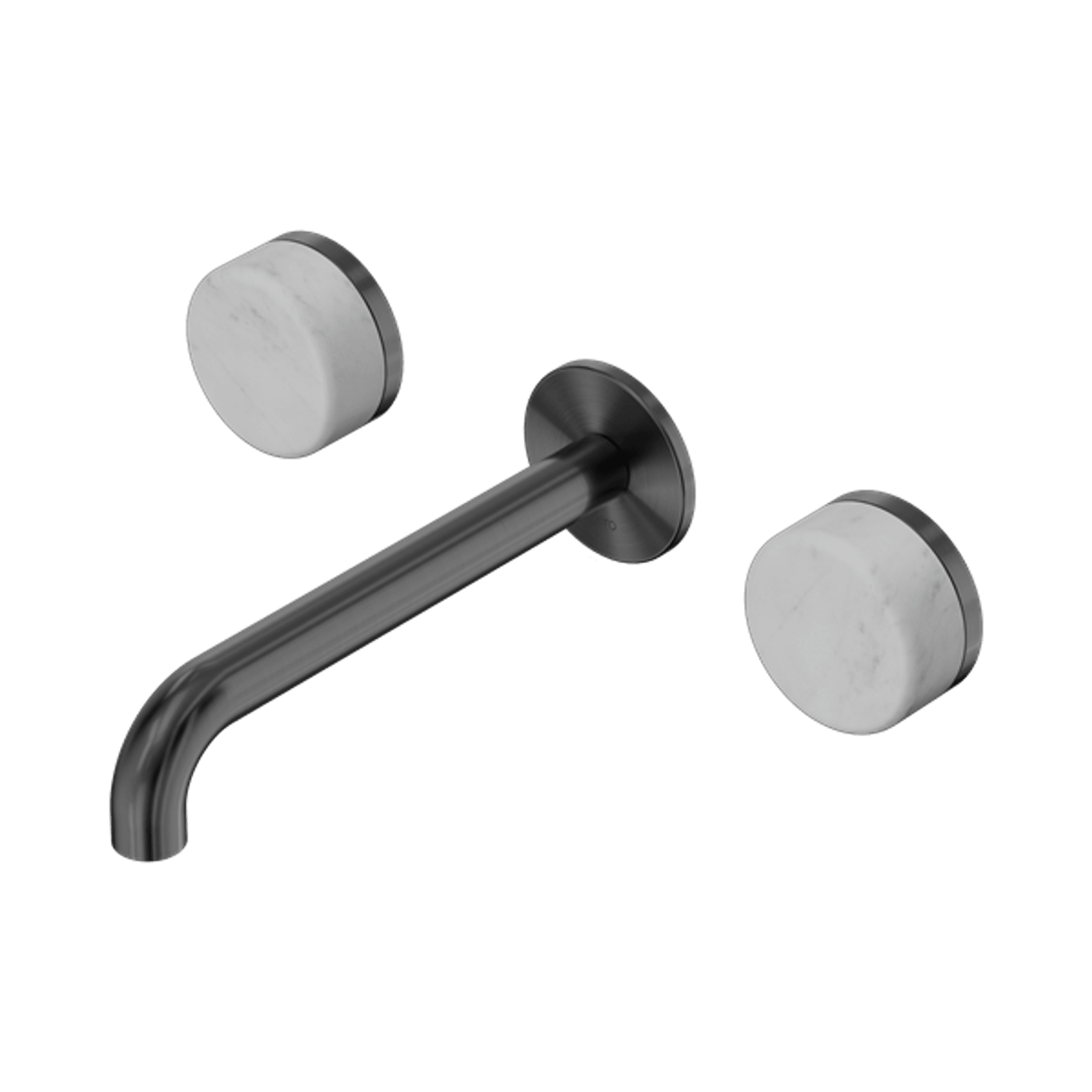 Serenity Wall Basin Set 185mm Spout With Carrara Handle Gun Metal gallery detail image