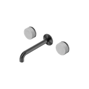 Serenity Wall Basin Set 220mm Spout With Carrara Handle Gun Metal gallery detail image