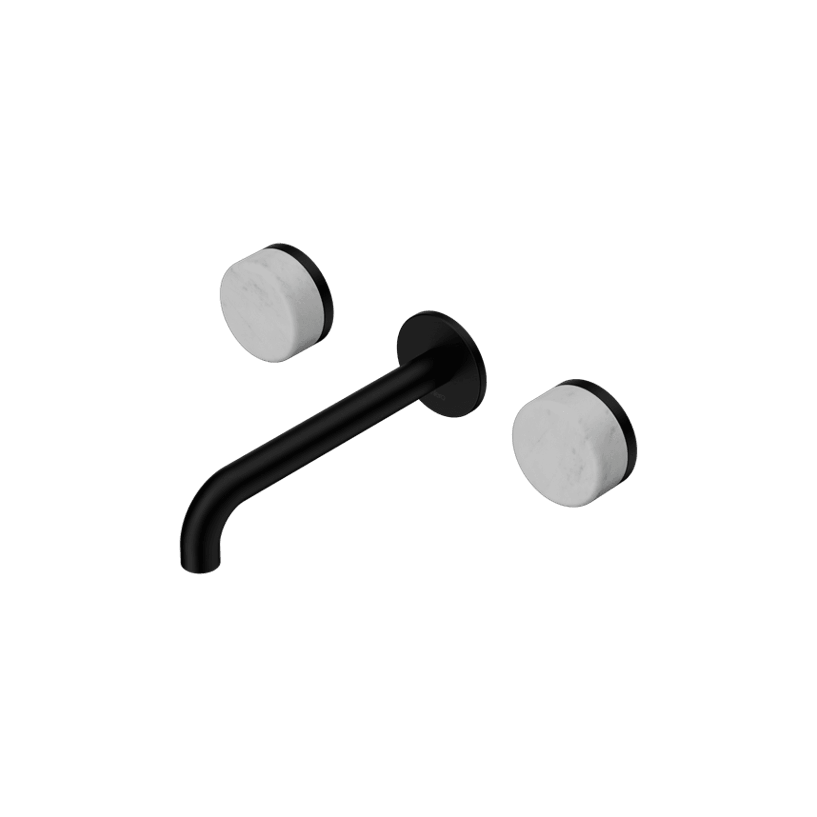 Serenity Wall Basin Set 185mm Spout With Carrara Handle Matte Black gallery detail image