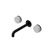 Serenity Wall Basin Set 185mm Spout With Carrara Handle Matte Black gallery detail image