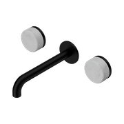 Serenity Wall Basin Set 160mm Spout With Carrara Handle Matte Black gallery detail image