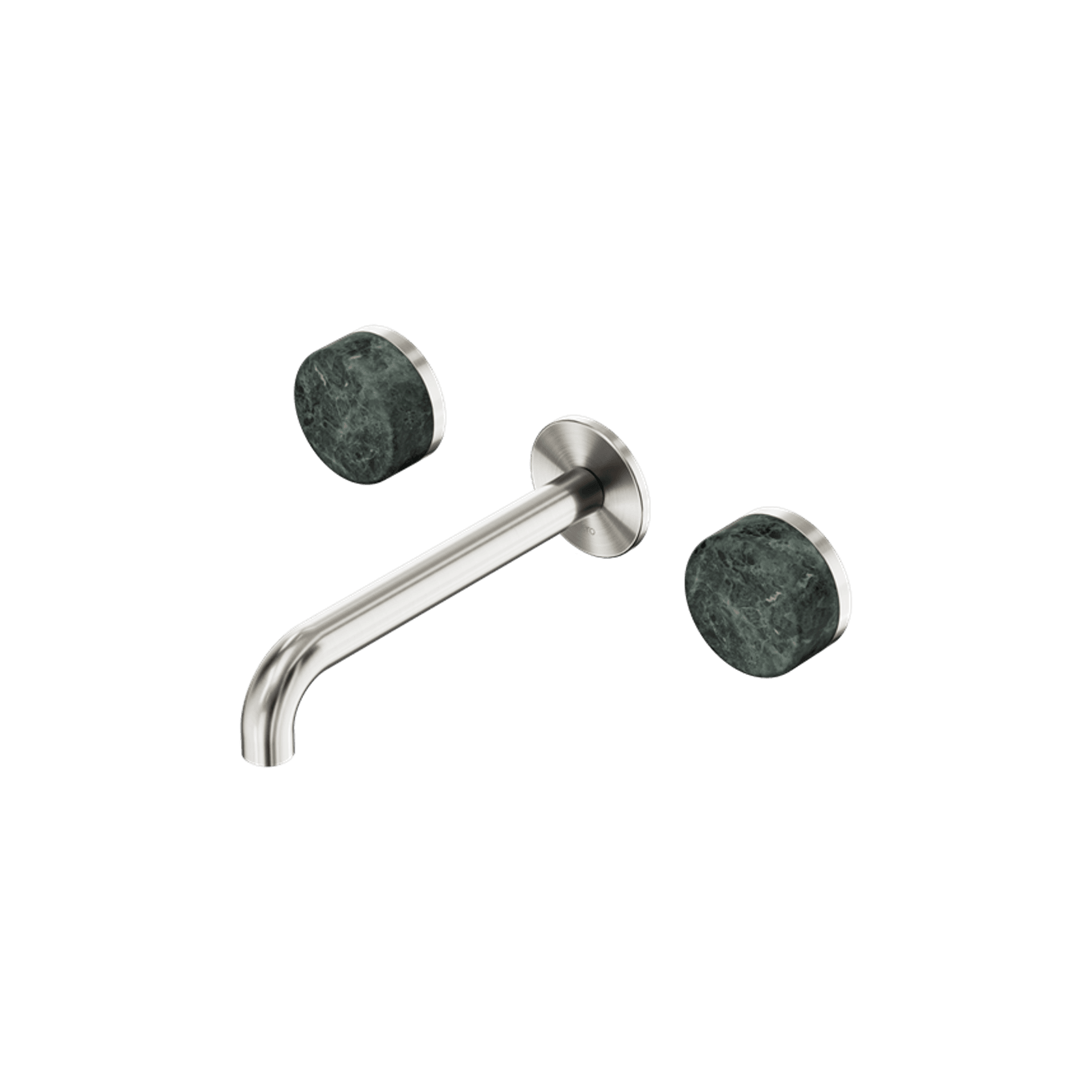 Serenity Wall Basin Set 160mm Spout With Verde Alpi Handle Brushed Nickel gallery detail image