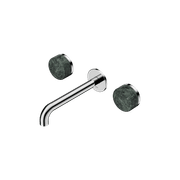 Serenity Wall Basin Set 220mm Spout With Verde Alpi Handle Chrome gallery detail image