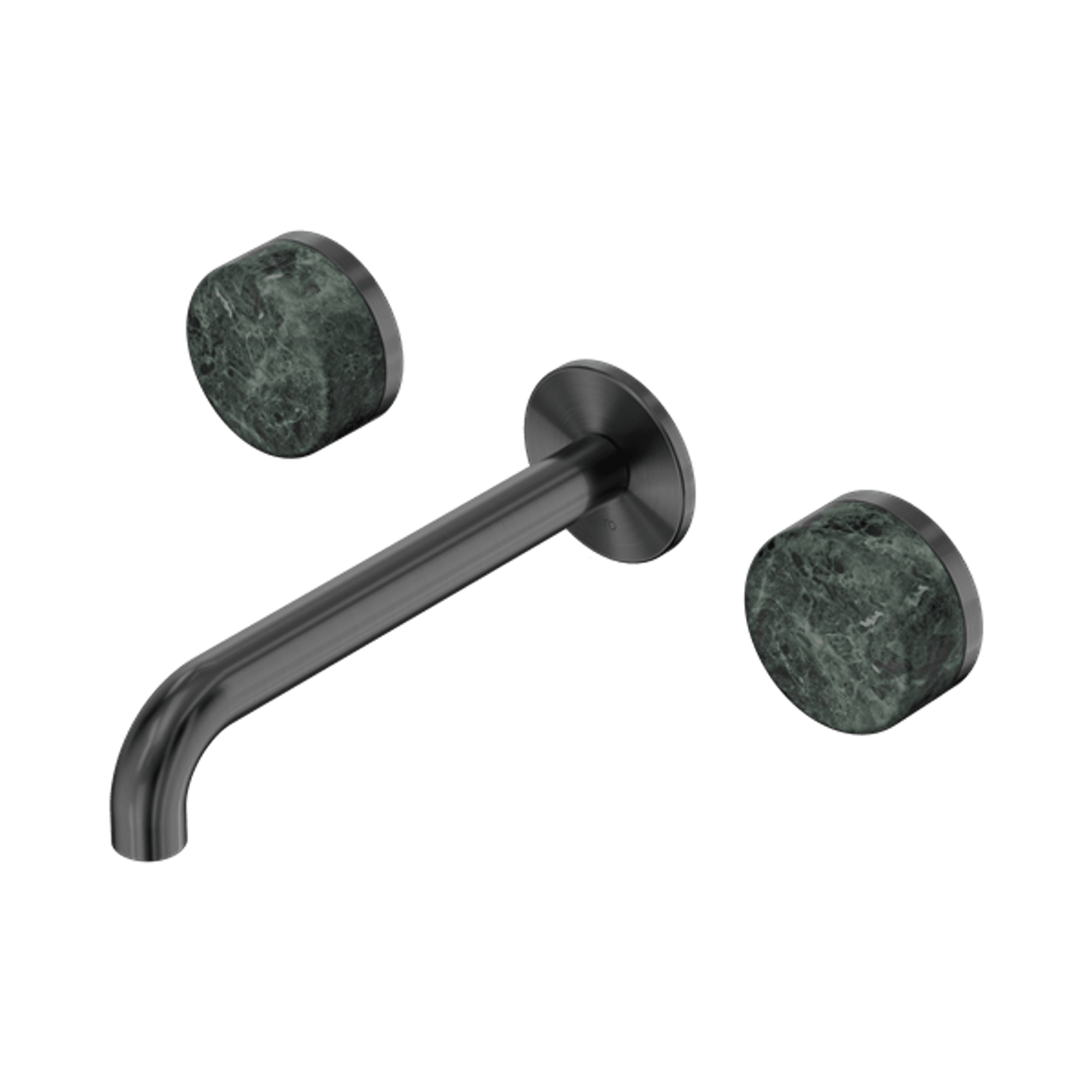 Serenity Wall Basin Set 185mm Spout With Verde Alpi Handle Gun Metal gallery detail image