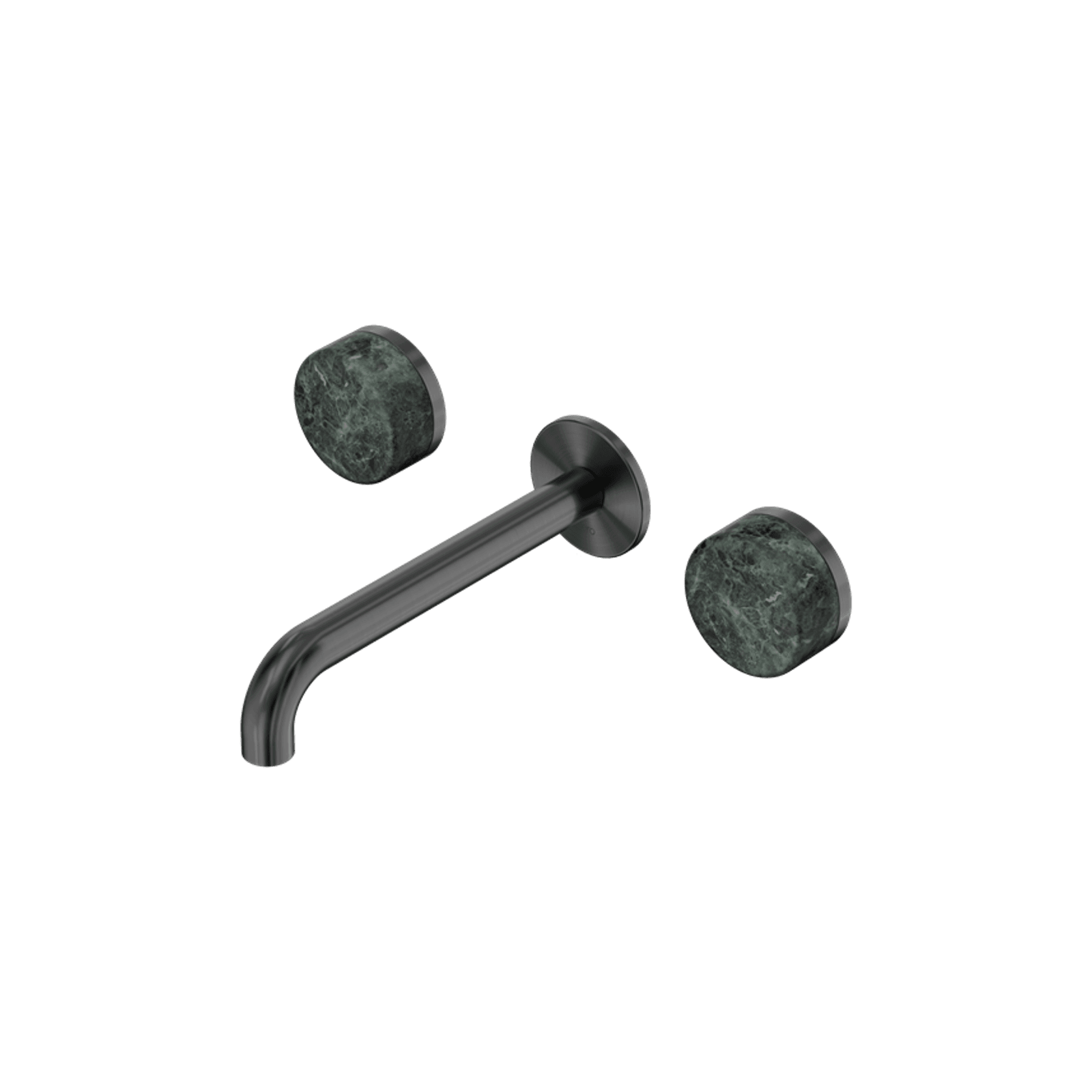 Serenity Wall Basin Set 220mm Spout With Verde Alpi Handle Gun Metal gallery detail image