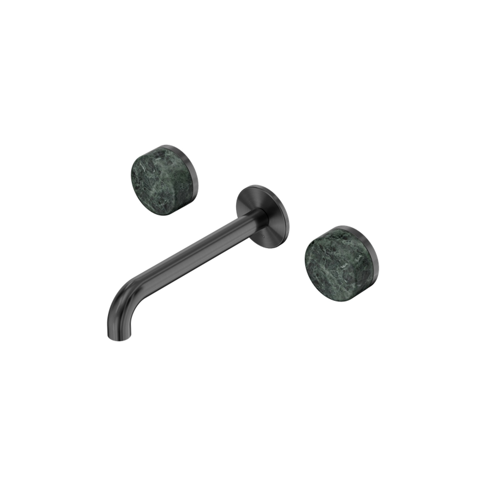 Serenity Wall Basin Set 160mm Spout With Verde Alpi Handle Gun Metal gallery detail image