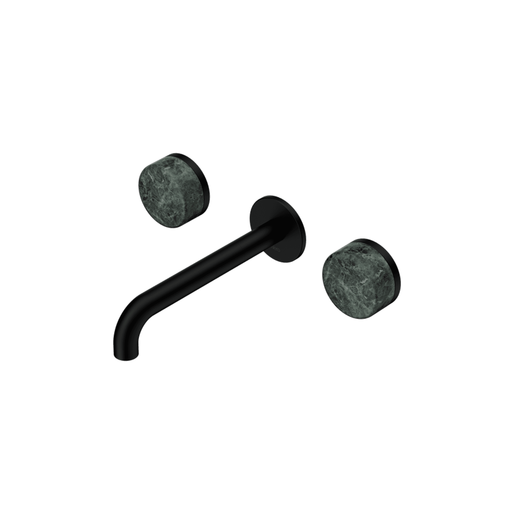 Serenity Wall Basin Set 160mm Spout With Verde Alpi Handle Matte Black gallery detail image