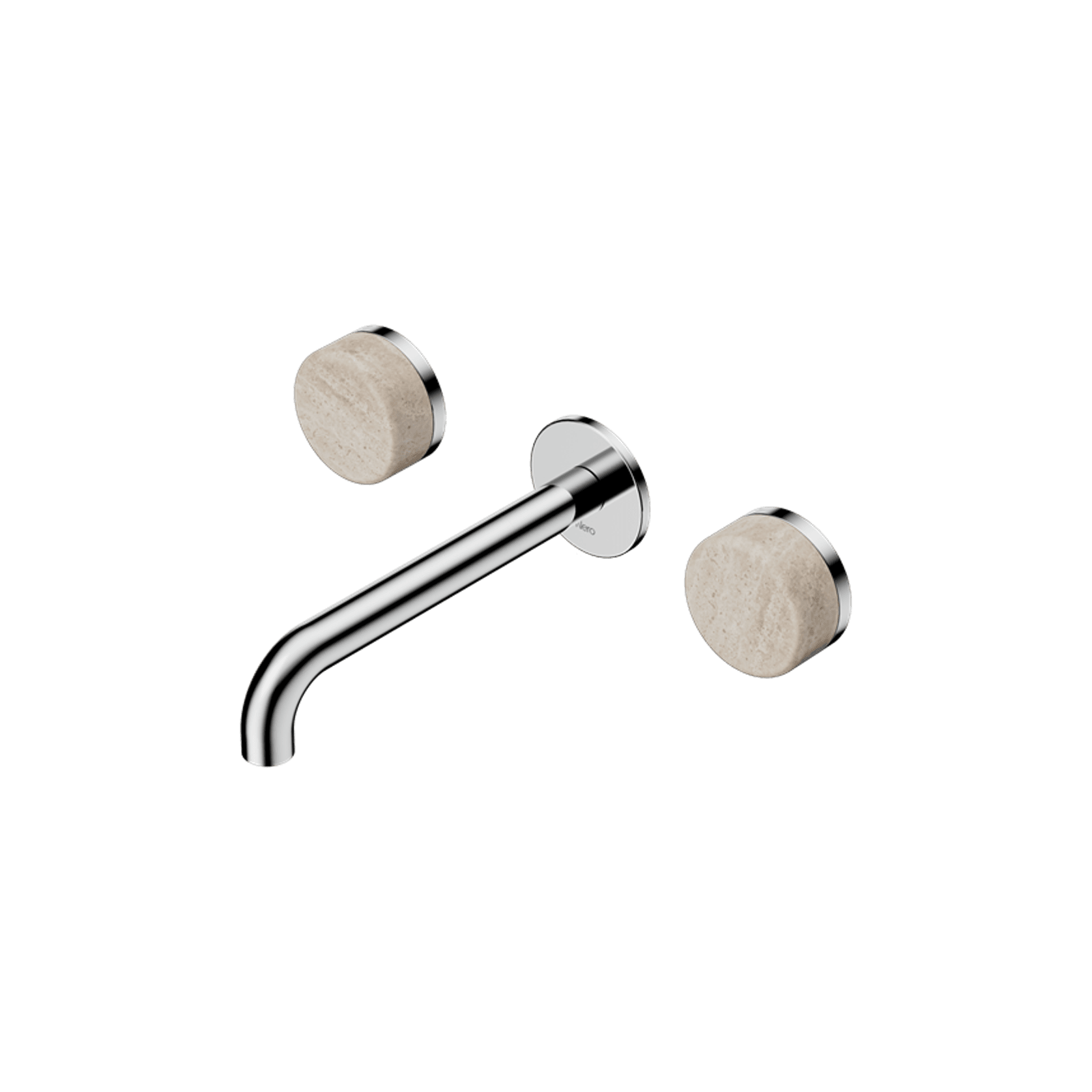 Serenity Wall Basin Set 160mm Spout With Rome Travertine Handle Chrome gallery detail image