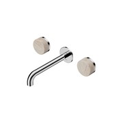 Serenity Wall Basin Set 160mm Spout With Rome Travertine Handle Chrome gallery detail image