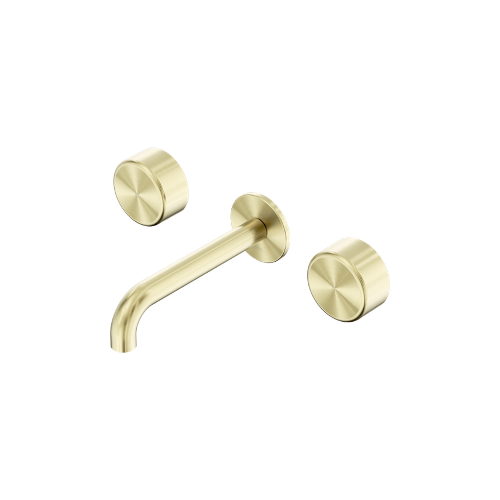 Serenity Wall Basin Set 185mm Spout With Metal Handle Brushed Gold gallery detail image