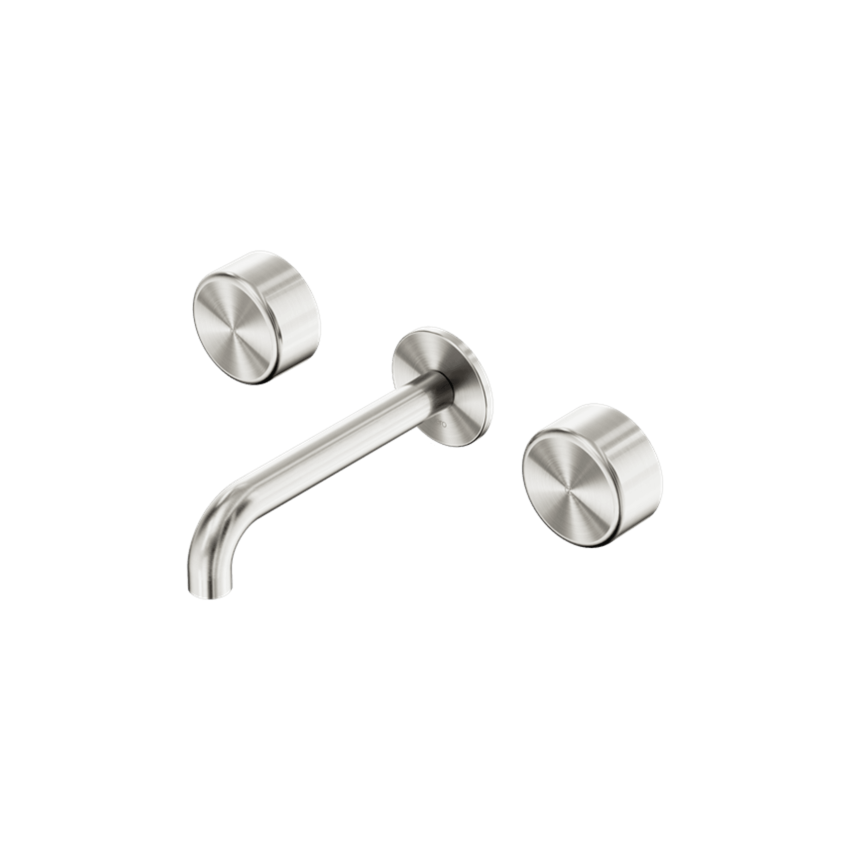 Serenity Wall Basin Set 220mm Spout With Metal Handle Brushed Nickel gallery detail image