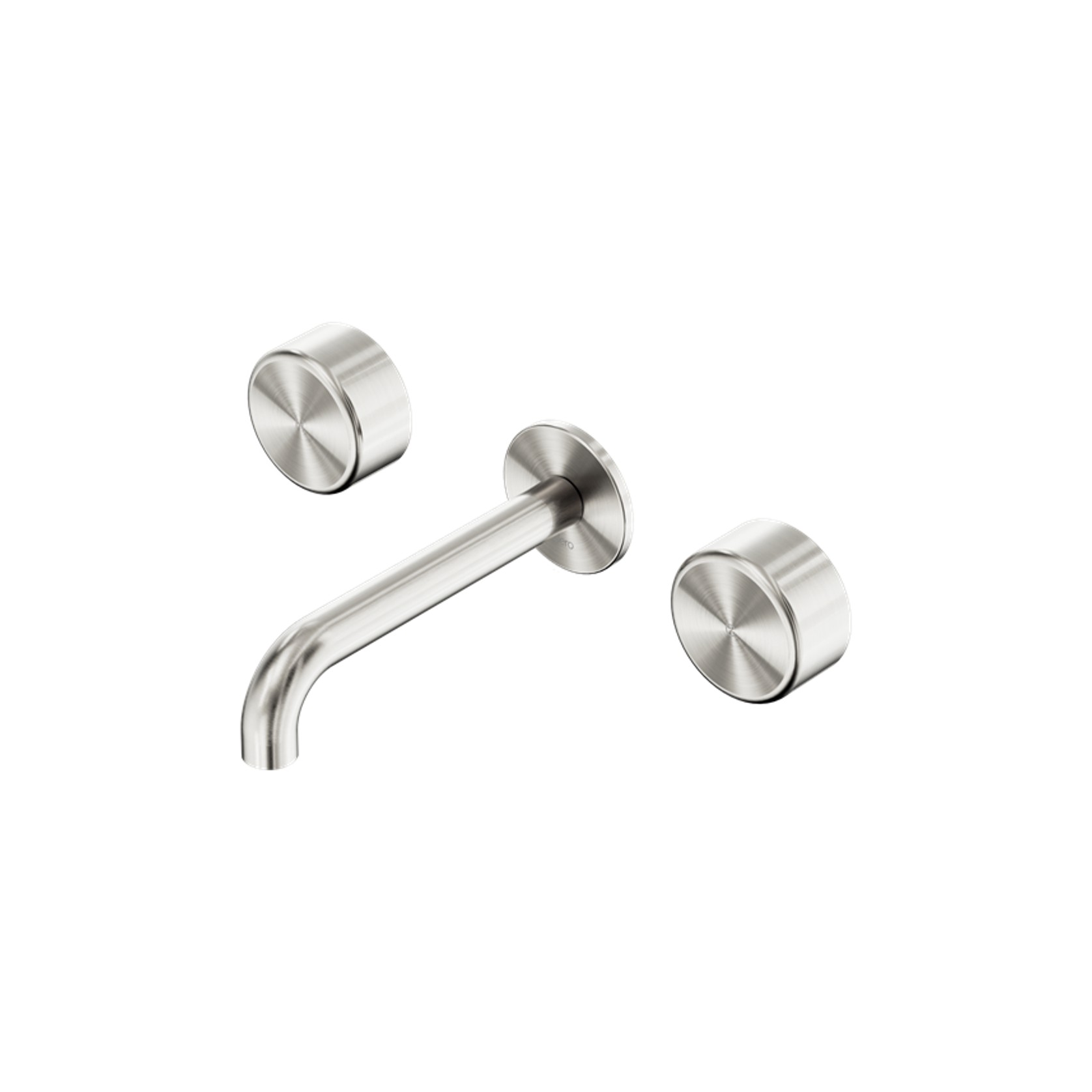 Serenity Wall Basin Set 185mm Spout With Metal Handle Brushed Nickel gallery detail image