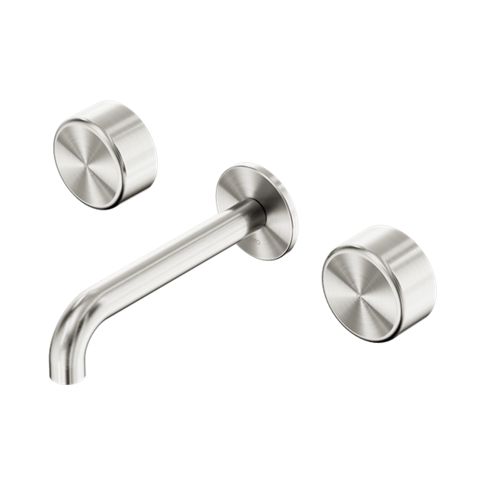 Serenity Wall Basin Set 185mm Spout With Metal Handle Brushed Nickel gallery detail image
