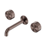 Serenity Wall Basin Set 160mm Spout With Metal Handle Brushed Bronze gallery detail image