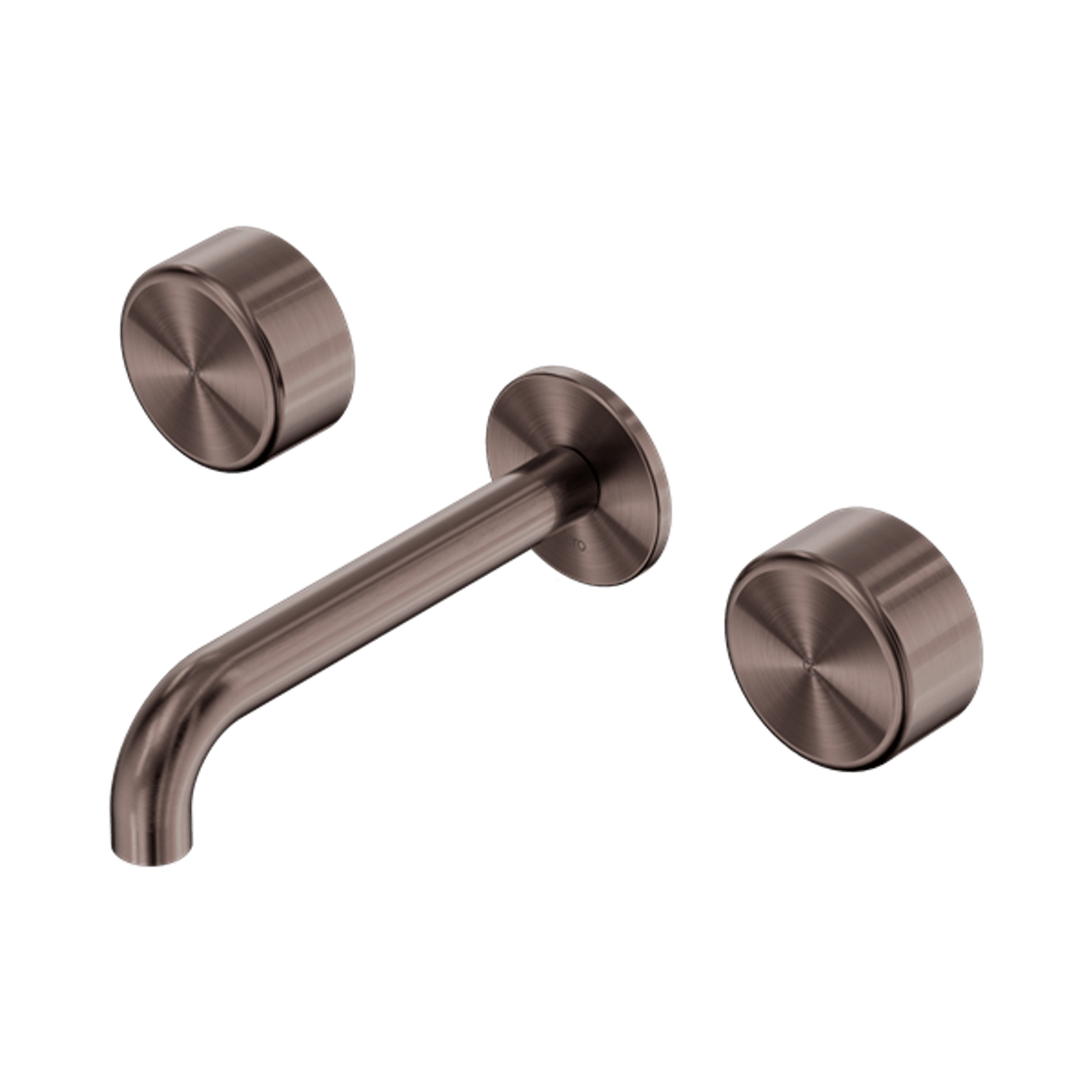 Serenity Wall Basin Set 220mm Spout With Metal Handle Brushed Bronze gallery detail image